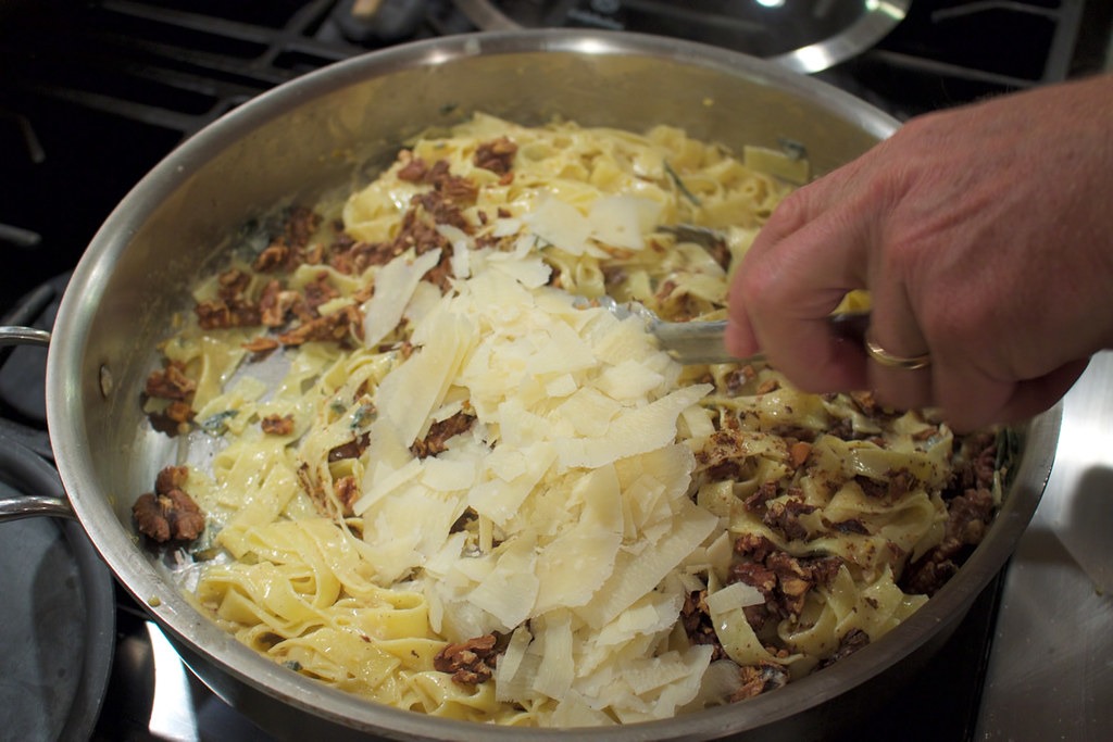 Tagliatelle Pasta and Parmesan Cheese