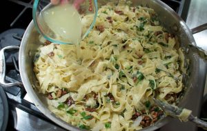 Tagliatelle Pasta with Walnut Cream Sauce