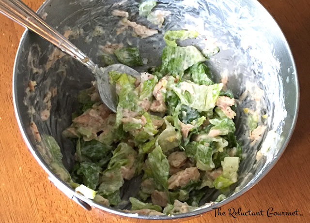Salmon Salad Served with Avacado Recipe