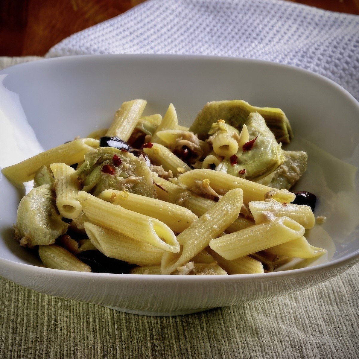 Penne with Tuna and Artichoke Hearts