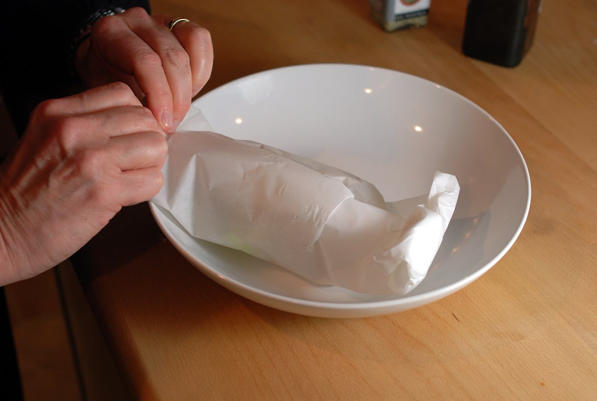 Folding Halibut in Parchment Paper