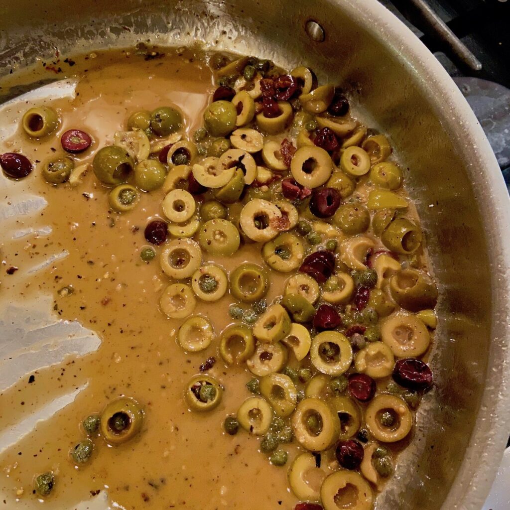 Olive Butter Caper Lemon Sauce