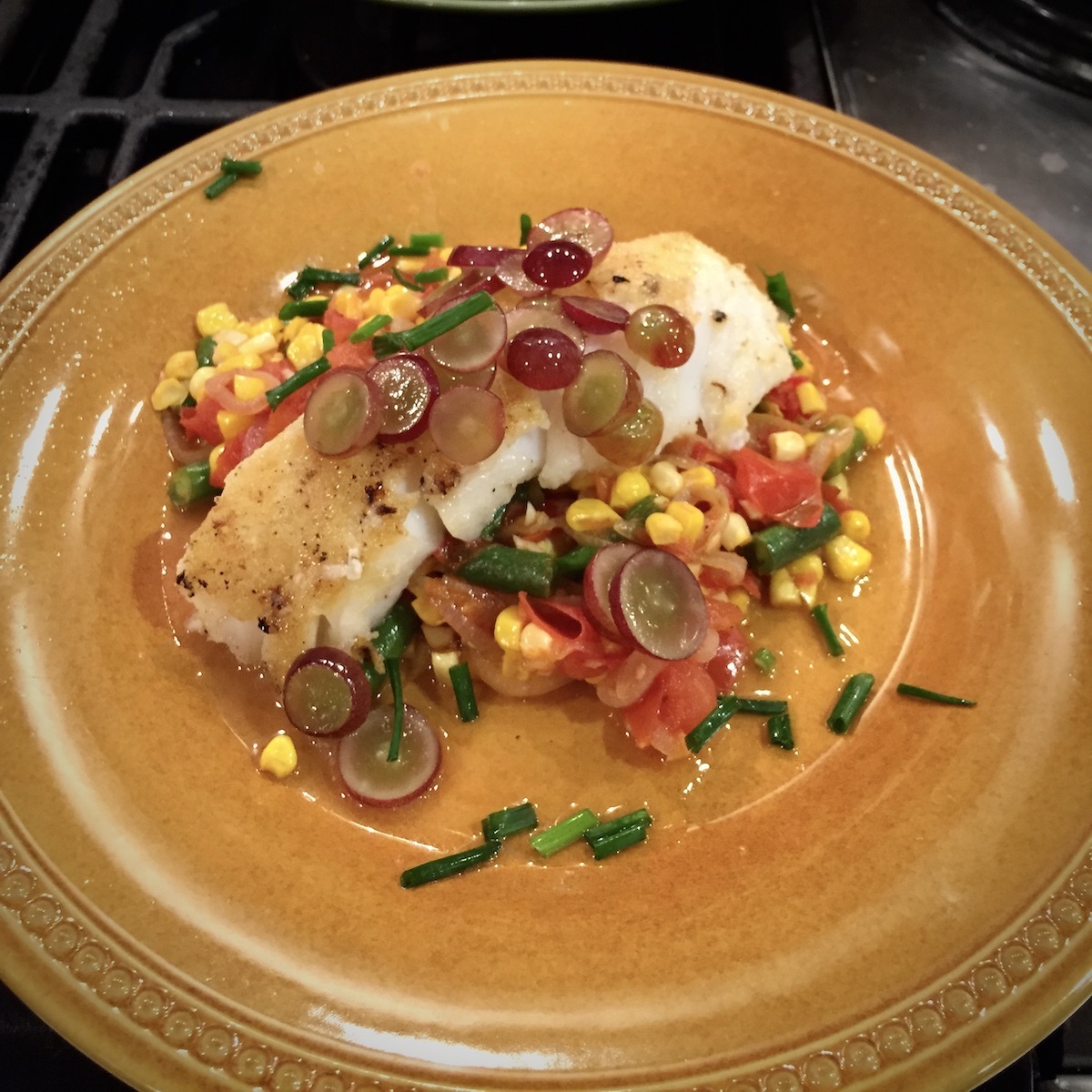 Roasted Cod with Succotash Recipe