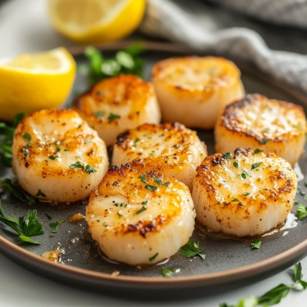 Scallops on a plate