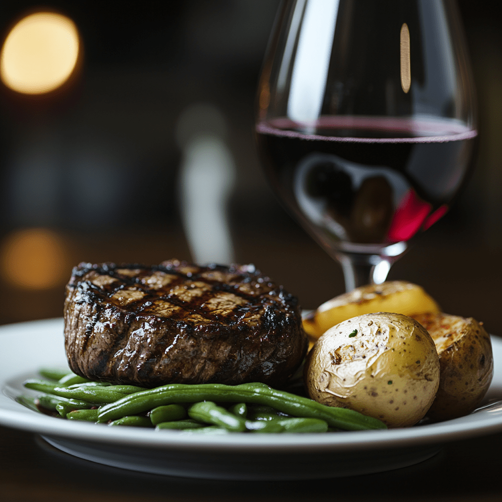 Red wine pairing with grilled steak